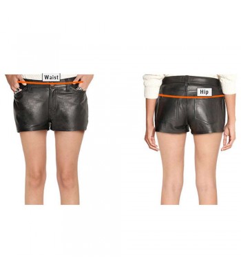 Womens Fashion Real Lambskin Leather Formal Shorts Ladies Gym Sports Hot Sexy Pants 